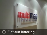 Flat cut lettering